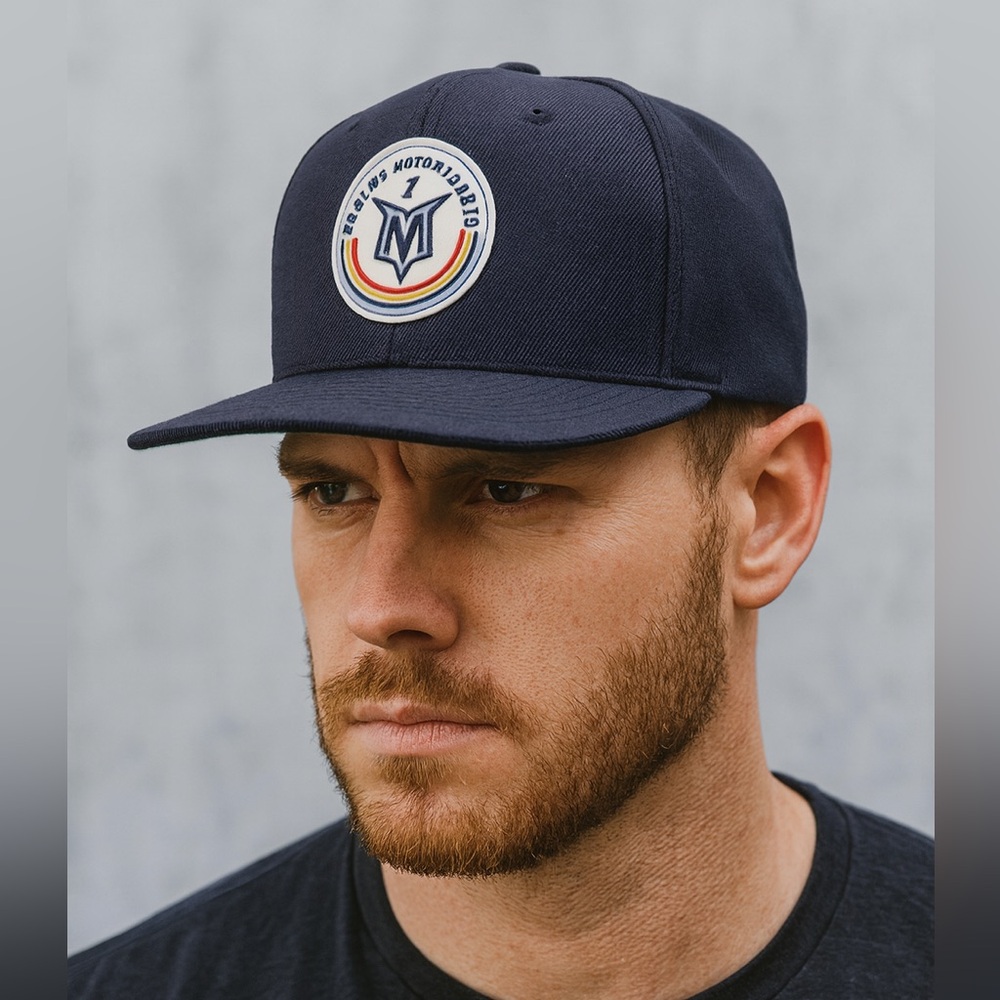 Menzies Motorsports Men’s Snapback Hat The Classics Yupoong Navy Blue Adjustable